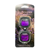 Diffuseur de parfum liquide pour voiture, saveur lavande, 2 packs, vente en gros OEM, clip de ventilation, design moderne et élégant, parfum longue durée, désodorisant d'air