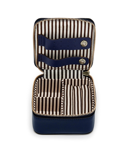 High quality european jewelry box travel jewelry display case box real leather zip jewelry case