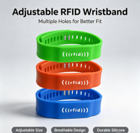 Wiederverwendbares Umweltfreundliches 13,56MHz NFC Silikon-Armband Wasserdichtes HF RFID-Armband QR-Code für Events Bargeldlose Zahlung Großhandel