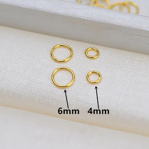 Venta al por Mayor de 10 Piezas de Accesorios de Joyería Semi-Acabados en Plata de Ley S925, Cuentas de Bucle Cerrado de 4mm y 6mm, Espaciadores, 1563 Dijes - Product Image 2