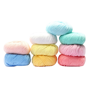 Fil fantaisie 100 % coton peigné teint, super doux, absorbant l'humidité, écologique, pour tricot, couture et tissage à la main - Product Image 1
