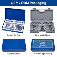 Jeu de tarauds et filières métriques et impériales 20/76/110 pièces M3-M12 en acier Gcr15, outils de filetage pour machine et kit d'outils à main, logo personnalisé