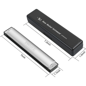 Venta al por mayor SWAN Principiantes 24 Agujero Polifónico Profesional Tono Completo <span class=keywords><strong>Escala</strong></span> C Clave Tremor Blues Armónica - Product Image 6