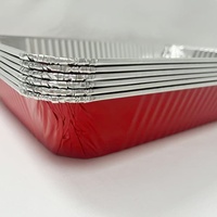 Barquettes en aluminium pleine taille OEM avec couvercle en aluminium, barquettes jetables en PET de qualité alimentaire pour barbecue et rôtissage de dinde, échantillons gratuits