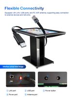 Table numérique interactive 55 pouces 1080P avec écran tactile interactif et réglage d'angle, table basse avec port LAN USB pour l'école et les enfants