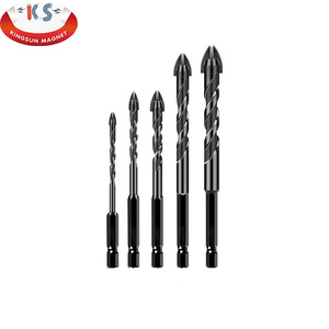 Carbide Tipped Hex Shank Khoan Bits <span class=keywords><strong>4</strong></span> cắt cạnh cho Cross Hex cho đá cẩm thạch thủy tinh gốm sứ gạch cắt - Product Image 3