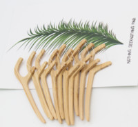 Pics de fil dentaire naturel écologique pour l'hygiène dentaire soins bucco-dentaires et la santé des gencives pics de fil dentaire en bambou