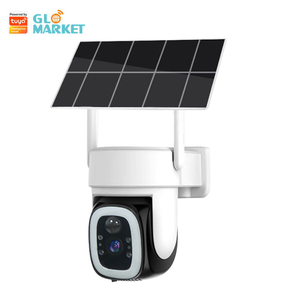 Caméra de sécurité solaire PTZ extérieure Glomarket avec audio bidirectionnel, vision nocturne, WiFi, 4G, batterie de secours, capteur CMOS 3MP - Product Image 1