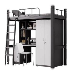 <span class=keywords><strong>Cama</strong></span> para Estudiantes <span class=keywords><strong>con</strong></span> <span class=keywords><strong>Escritorio</strong></span> Debajo, <span class=keywords><strong>Cama</strong></span> Combinada para Dormitorio, <span class=keywords><strong>Cama</strong></span> <span class=keywords><strong>con</strong></span> Estructura de Hierro, Litera de Hierro Forjado <span class=keywords><strong>con</strong></span> Escalera - Product Image 2