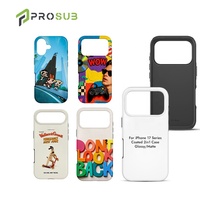 Coque de téléphone vierge Prosub pour sublimation DIY, avec anneau magnétique 17, en TPU+PC, antichoc, compatible charge sans fil et protection 360°
