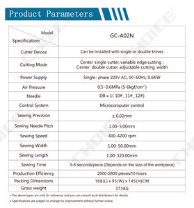 <span class=keywords><strong>Macchina</strong></span> da Cucire Industriale GC-A02N ad Alta Tecnologia, Computerizzata, Completamente Automatica, a Letto Piano, con Motore a Catena, per Cuciture di <span class=keywords><strong>Polo</strong></span>, ad Alta Velocità - Product Image 2