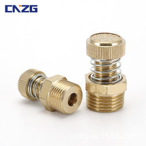 Conector Neumático de Cabeza Plana de Cobre Personalizado, Silenciador de Hierro BSLM-M5 01/2/3 Puntos - Product Image 3