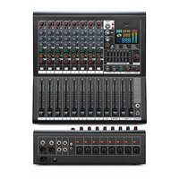 Console de mixage audio professionnelle 8 canaux avec entrée XLR, effets USB Bluetooth pour système de sonorisation