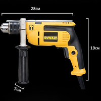 DWD024 13mm 750W Perceuse à marteau à contrôle de vitesse Impact électrique de qualité industrielle professionnelle pour la démolition