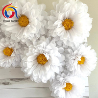 Papier crépon fait main fleurs murales artificielles 3D ornement de noël du nouvel an pour les décorations de mariage de vacances arbre de noël