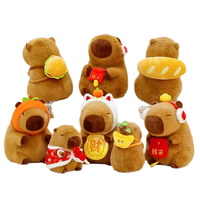 En gros, Pendentif porte-clés Capybara mignon en peluche lavée, en coton PP super doux, anti-stress, 10 tailles, Anniversaire