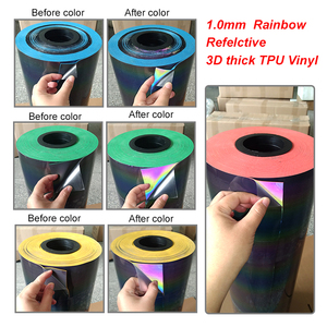 Tùy chỉnh <span class=keywords><strong>3D</strong></span> TPU cầu vồng phản chiếu nhiệt chuyển Vinyl nhiệt Pet in ấn Kinh Tế PES cầu vồng phản chiếu HTV Silicone <span class=keywords><strong>Flim</strong></span> - Product Image 2
