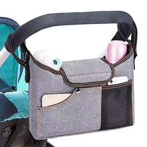 Sac de rangement universel pour poussette, porte-gobelets profonds, espace de rangement extra-large pour téléphones, portefeuilles, couches, jouets, accessoires pour bébés - Product Image 6