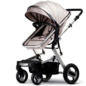 Cochecito de bebé de lujo estándar europeo, cochecito de bebé plegable de paisaje alto para 3 años, tipo de <span class=keywords><strong>coche</strong></span> portátil - Product Image 1