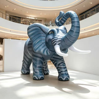 Ballon géant gonflable en forme d'éléphant - Personnalisable, bleu, animal de dessin animé Artair