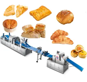 HUIDE High Quality Automatic pastry production line Dough Laminator Lamination Dough croissant making machine