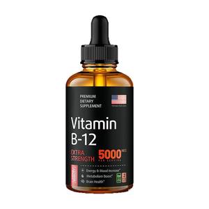 Vente en gros d'usine Gouttes liquides de vitamine B12 haute puissance avec méthylcobalamine pour le soutien énergétique et la santé du système nerveux - Product Image 2