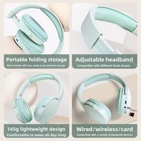 Headset Nirkabel TWS P2961 Over-ear dari Produsen, Bass HIFI Subwoofer, Tipe-C, untuk DJ dan Gaming