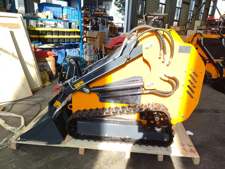 Mini Skid Steer Track Loader Stand On Design with Foldable Step Anti ...