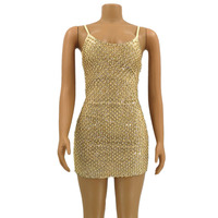 Robe moulante perlée à fines bretelles, sexy, pour soirée, coupe ajustée, sans manches, mini-robe de soirée pour femme