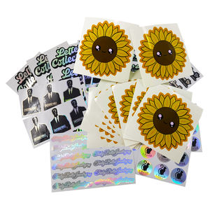 Coloridos personajes <span class=keywords><strong>de</strong></span> dibujos animados para Niños logotipo holográfico Fabricante <span class=keywords><strong>de</strong></span> pegatinas Perfume Popular regalo alabanza beso corte etiqueta impresión - Product Image 2