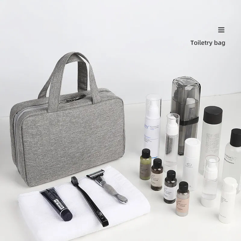 New Arrival Fashion Toiletry Travel Folding Bag with Large Space Water-resistant Makeup Cosmetic Bag for Men