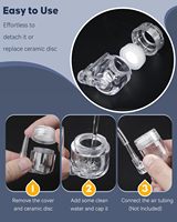Diffuseur de CO2 4 en 1 pour plantes et poissons d'aquarium, atomiseur en acrylique transparent avec disque en céramique, compteur de bulles et ventouse