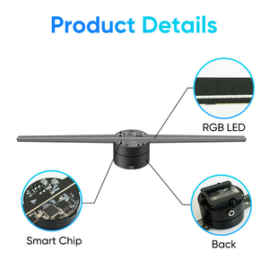 Ventilateur de <span class=keywords><strong>projecteur</strong></span> <span class=keywords><strong>holographique</strong></span> 3D HOT 42cm 224 LED pour la publicité parfait pour Noël <span class=keywords><strong>Halloween</strong></span> Nouvel An Vacances Événements Affichage - Product Image 4