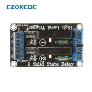 Dc 5V 12V 24V 2-kanaals Solid-State Relaismodule Op Hoog Niveau Trigger Dc-Besturing Ac 240V 2a Voor Plc Industriële Besturing - Product Image 2
