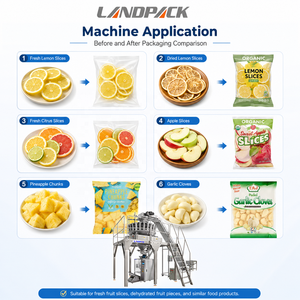 Machine d'emballage pour salades de fruits secs, confiseries, sucre blanc, fruits surgelés, légumes, snacks soufflés, aliments, tranches de citron frais - Product Image 3