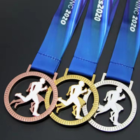 Médaille en métal pour événements sportifs scolaires, récompense commémorative pour marathons, football, basketball et production de plaques d'honneur