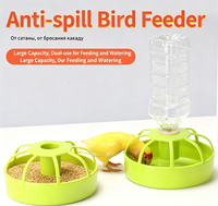 Mangeoire à oiseaux en plastique durable CT, design anti-déversement/anti-éclaboussures pour perroquets, agapornis, cailles - Légère et facile à nettoyer