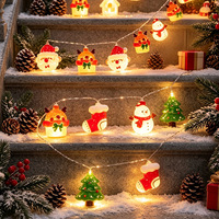 Guirlandes lumineuses LED décoratives de Noël en forme de hiboux, lumières féériques pour arbre de Noël, chambre à coucher, décorations de vacances, fenêtre, lumières décoratives de festival