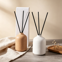 Bouteille diffuseur d'arômes en argile texturée mouchetée, sans flamme, sûre, rechargeable, ornement décoratif exquis pour la maison, vente en gros