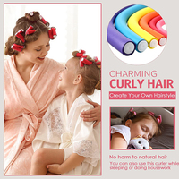 Jeu de tiges de Curling flexibles, rouleaux à cheveux en mousse sans chaleur, 7 tailles, ensemble de tiges flexibles torsadées avec peigne et brosse à bords, 42 pièces