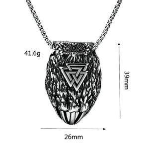 Collar con Colgante de Hacha Vikinga de Acero Inoxidable Personalizado, Símbolo Valknut, Mitología Nórdica, Joyería Unisex, Estilo Retro Gótico HipHop - Product Image 5