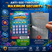 Loterie à gratter couleur pleine, à données variables réelles, avec montant de prix personnalisé, échantillons disponibles, fournisseur de loteries pour jeux à gain instantané