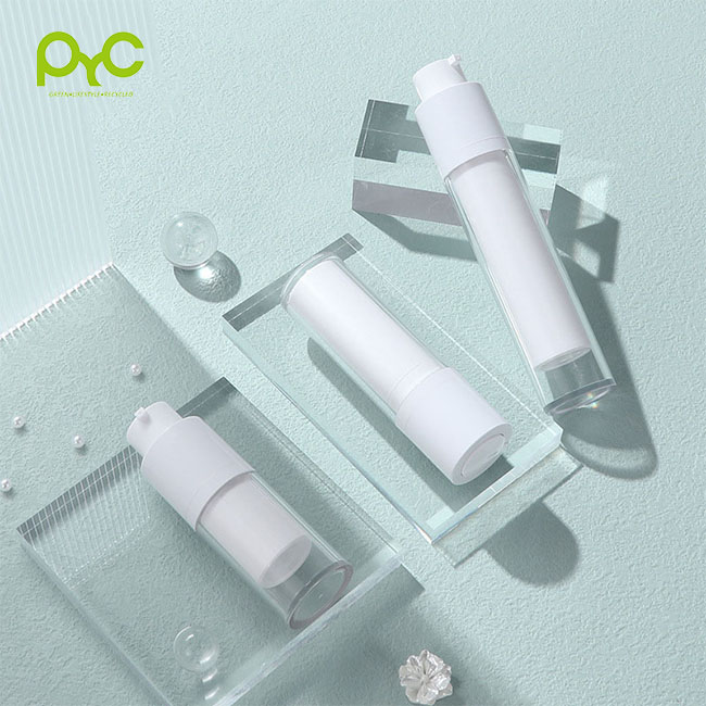 Hot Sale White Rotating Airless Bottle Refillable Cylinder Round Small Spray Bottle