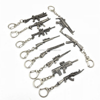 Porte-clés en métal de haute qualité, pour jeu en forme de poêle au poulet, arme à feu, porte-clés en alliage de Zinc