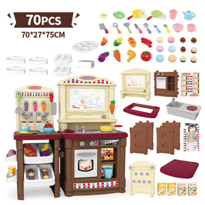Jouet <span class=keywords><strong>de</strong></span> cuisine <span class=keywords><strong>de</strong></span> luxe jeu <span class=keywords><strong>de</strong></span> cuisine jouet table à manger tableau d'écriture magnétique coupé légume en plastique ensemble <span class=keywords><strong>de</strong></span> cuisine pour enfants - Product Image 5