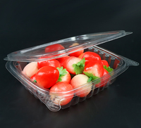 Récipient à emporter Boîte à nourriture Récipients à nourriture en plastique avec couvercles 16Oz Couvercle à charnière Récipient alimentaire empilable pour animaux de compagnie