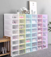 Boîte à chaussures Stockage en plastique Transparent épaissi Étanche à l'humidité et à la poussière Simplicité Boîtes de rangement