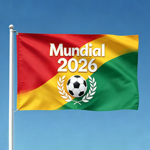 Bandiera Coppa del Mondo 2026 in Poliestere 100D, Bandiera Nazionale della <span class=keywords><strong>Turchia</strong></span> 3x5 FT - Product Image 2