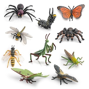 Modè<span class=keywords><strong>les</strong></span> d'<span class=keywords><strong>insectes</strong></span> et d'animaux de la forêt tropicale simulés, décorations solides : araignée venimeuse, frelons, mantes, sauteurs - Product Image 1