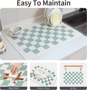 Type moderne Zon à absorption rapide personnaliser les vendeurs tapis de Table basse sèche tapis de séchage de <span class=keywords><strong>vaisselle</strong></span> de cuisine - Product Image 3